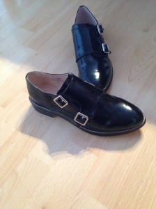 Black Patent Brogues - Topshop - £30.00 (but I got them for £22.00 because of my brother's discount-yippee!)
